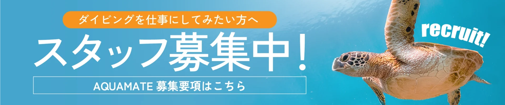 アクアメイトスタッフ募集バナー